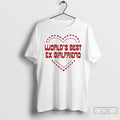 Premium Worlds Best Ex Girlfriend Heart Valentines Day T Shirts