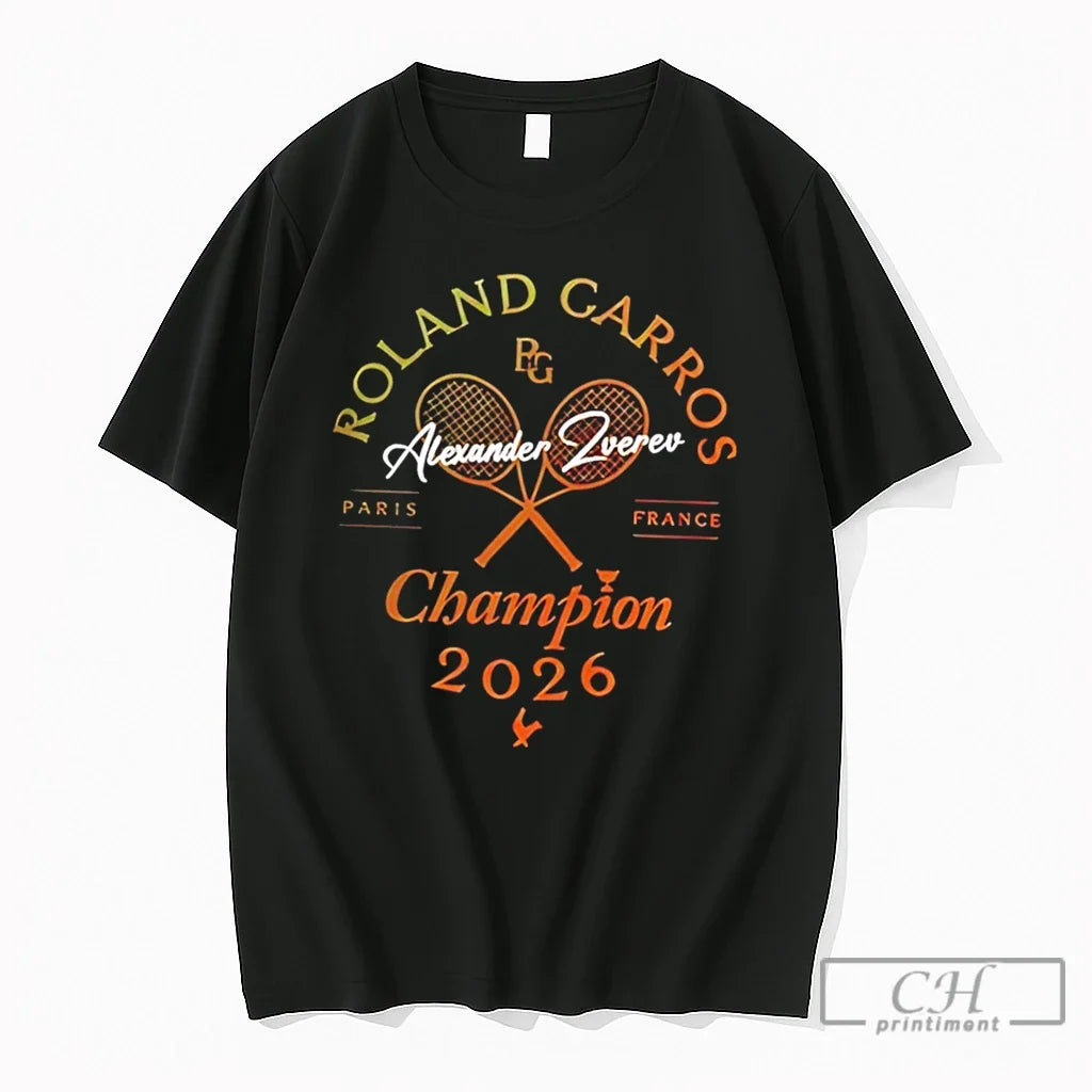 Premium Nwxfe84b Alexander Zverev 2026 Roland Garros Champions Classic Tee Unisex