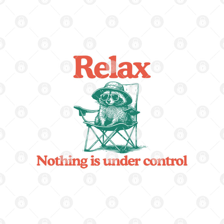 Raccoon Relax Nothing Is Under Control T Shirt