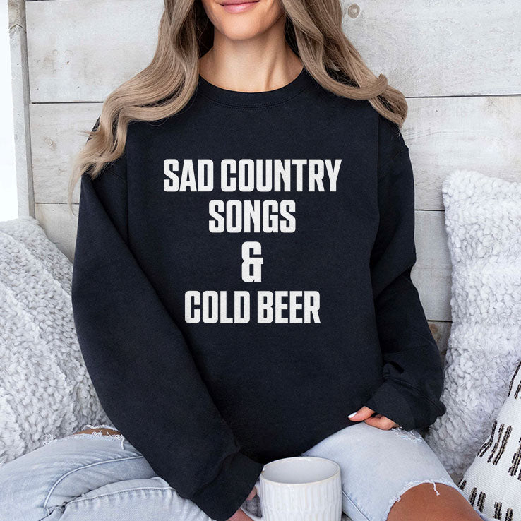 Sad Country Songs And Cold Beer T Shirt