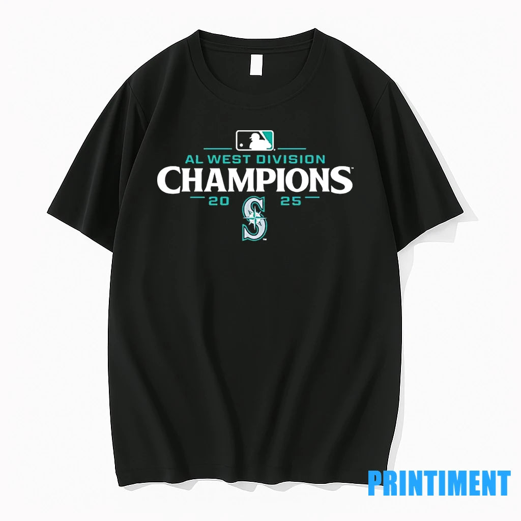 Seattle Mariners Al West Division Champs 2025 Logo Tshirts Sweater
