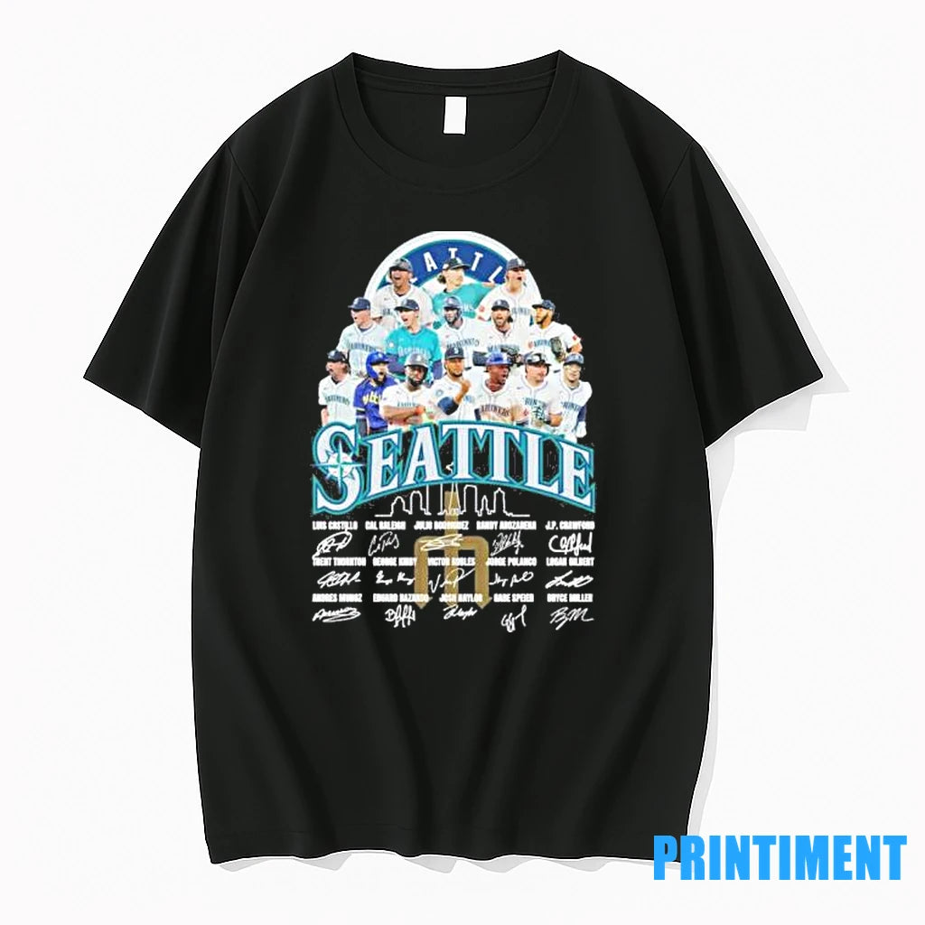 Seattle Mariners Alcs Team Signatures Tshirts Sweater
