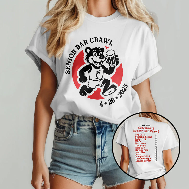 Cincinnati Senior Bar Crawl 4-26-2025 T Shirt