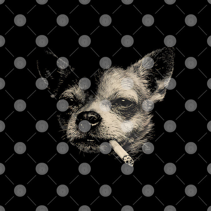 Smoking Chihuahua T Shirt
