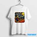 Thanksgiving Turkey Pumpkin Harvest Starry Night Art Tshirts Sweater