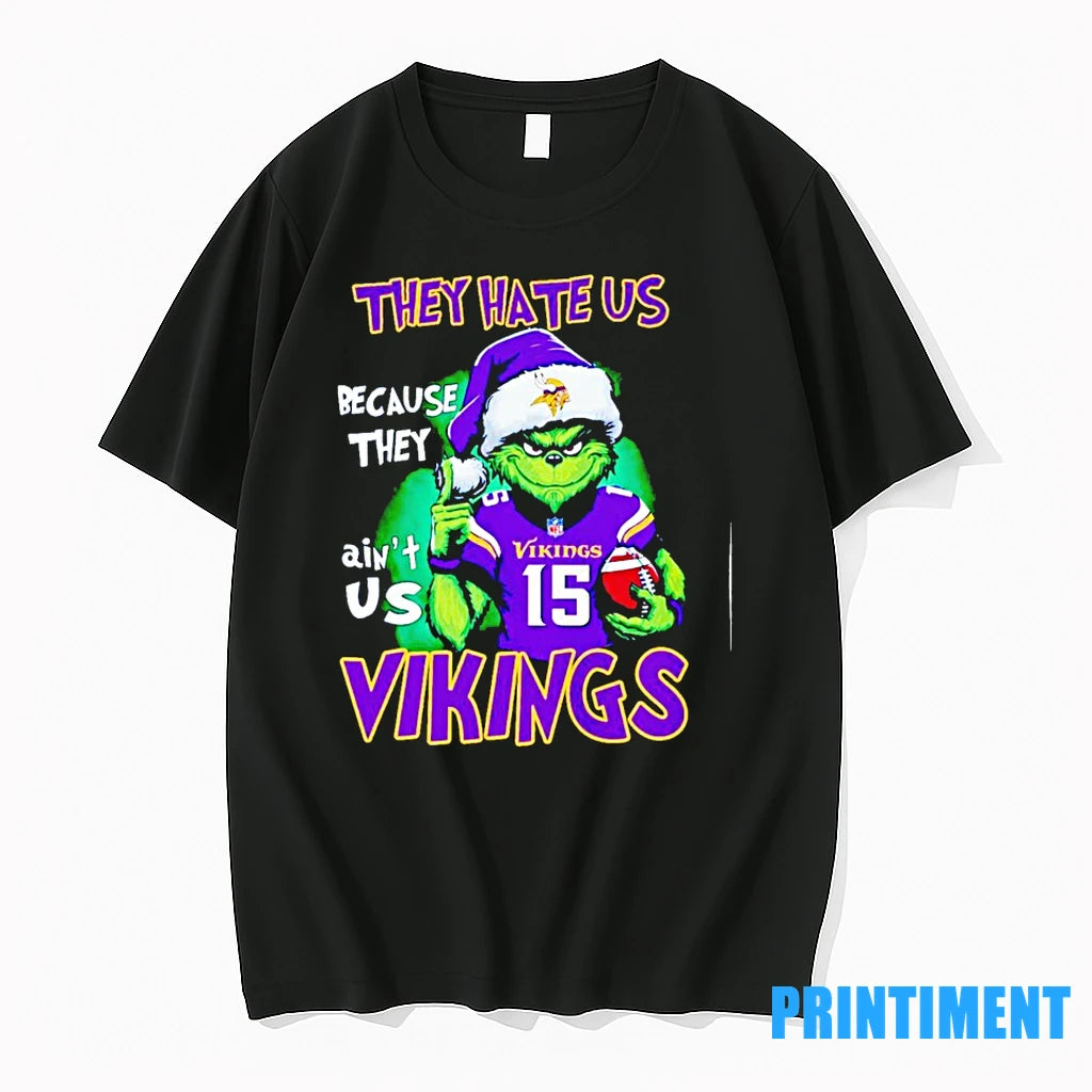 The Grinch They Hate Us Because They Aint Us Minnesota Vikings Christmas Tshirts Sweater