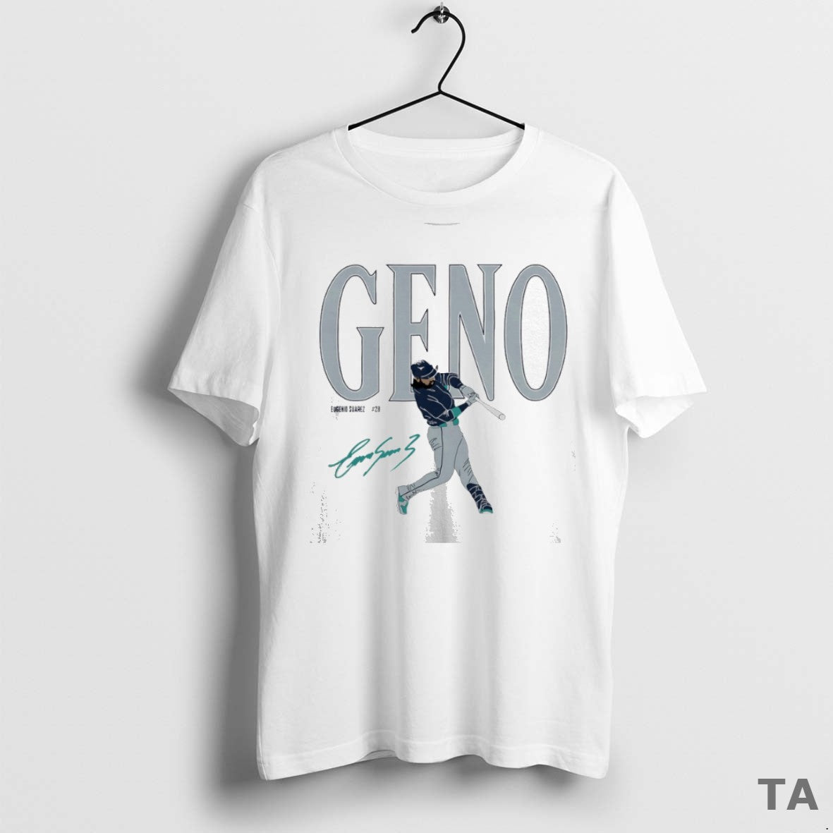 Top Eugenio Suarez 28 Seattle Mariners Geno Signature T Shirt Sweater