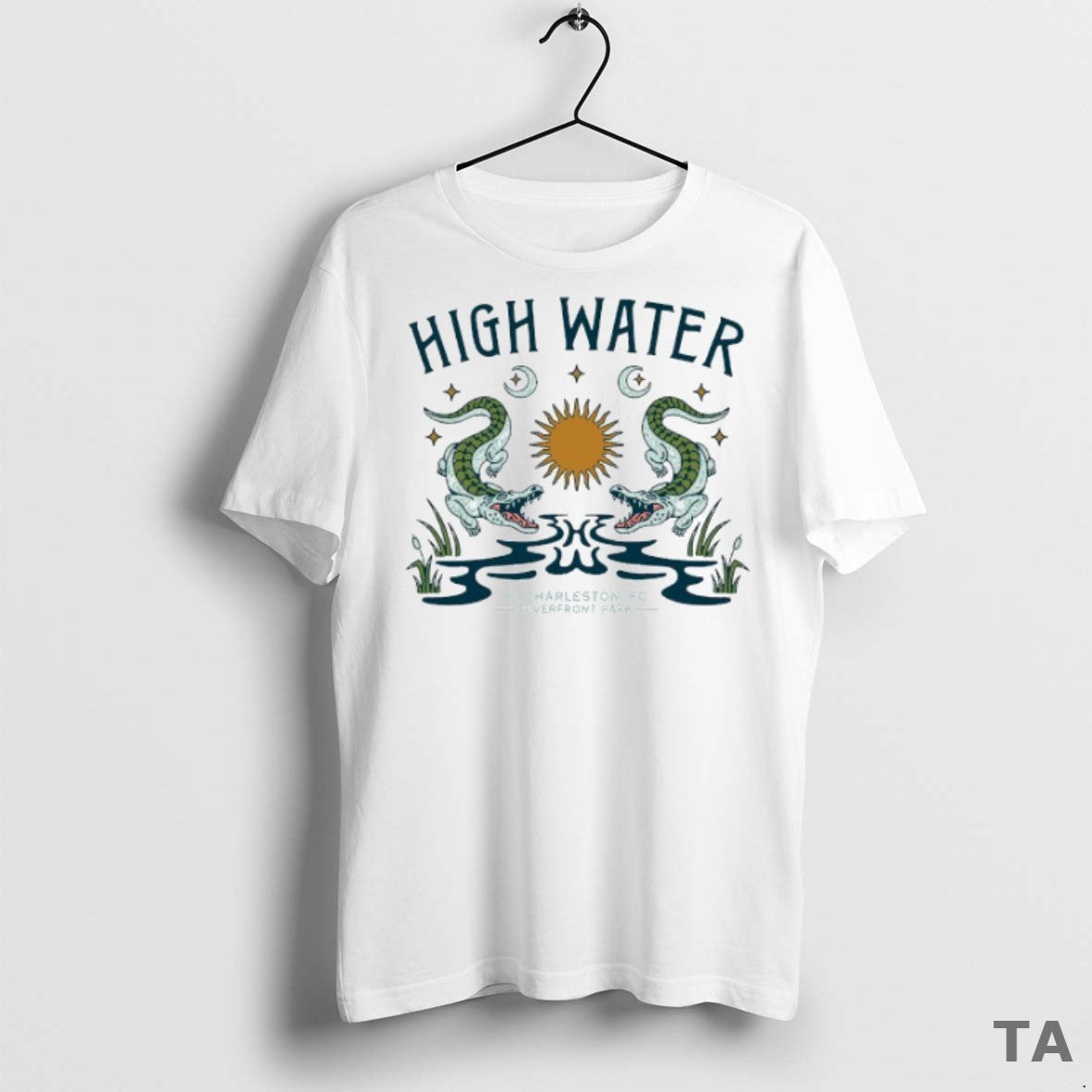 Top High Water N Charleston Sc Riverfront Park Swamp Gator T Shirt Sweater