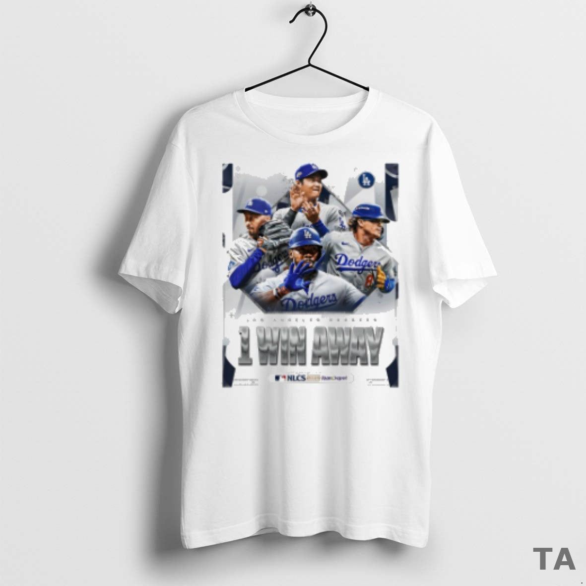 Top Los Angeles Dodgers One Win Away National League T Shirt Sweater