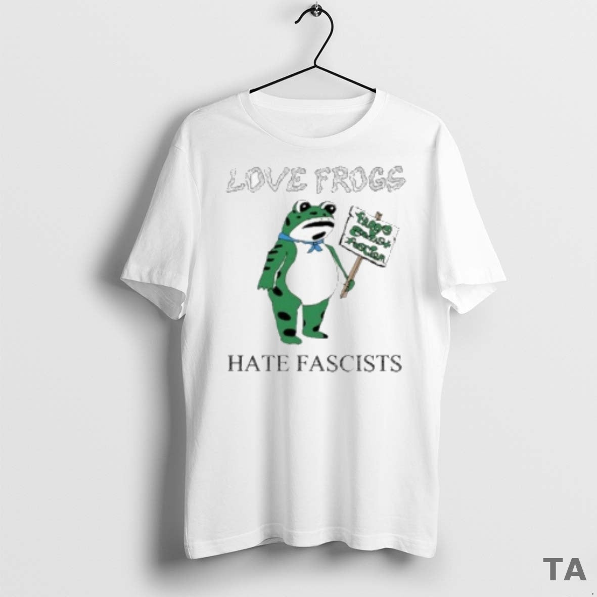 Top Love Frogs Hate Fascists 2025 T Shirt Sweater