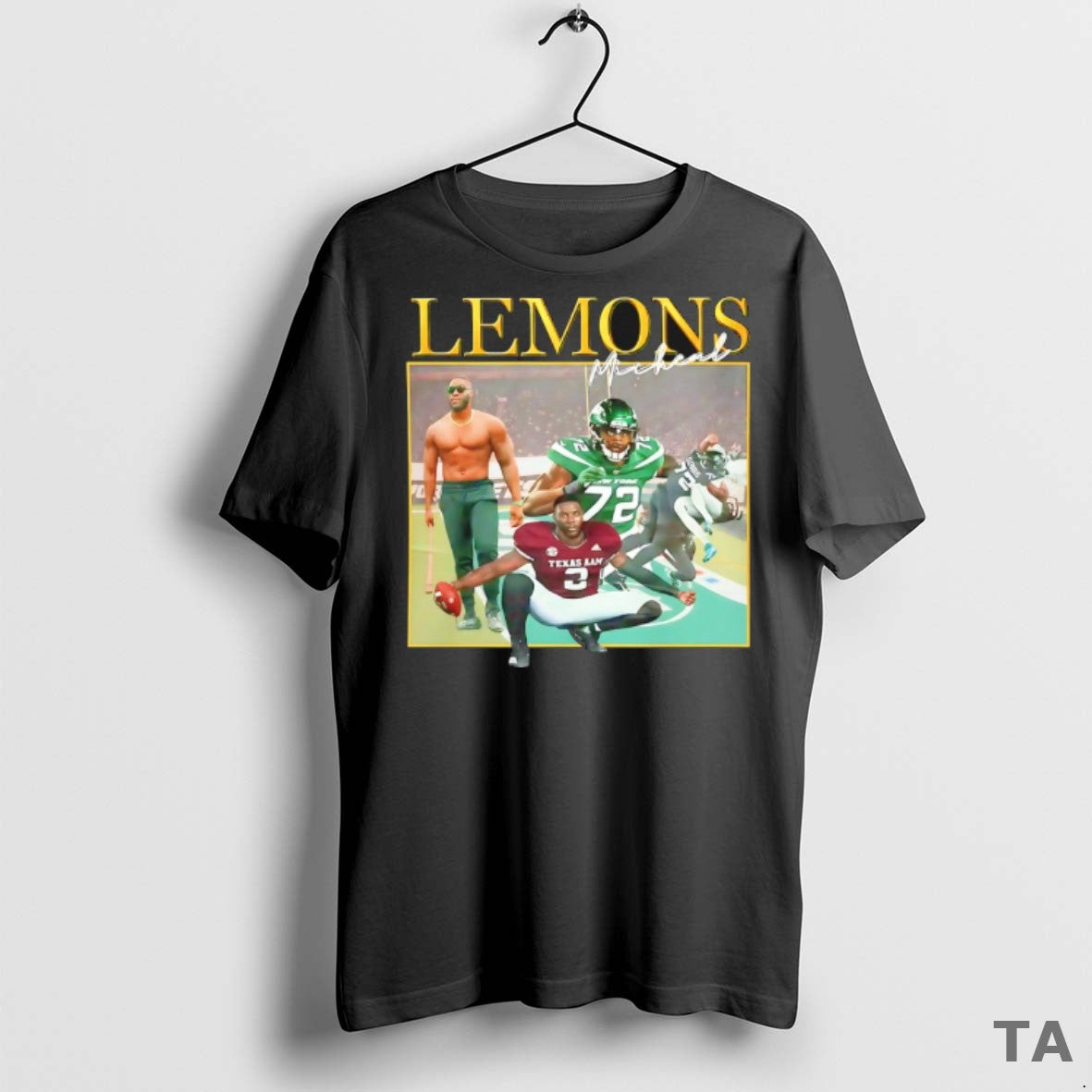 Top Micheal Lemons Football Signature T Shirt Sweater