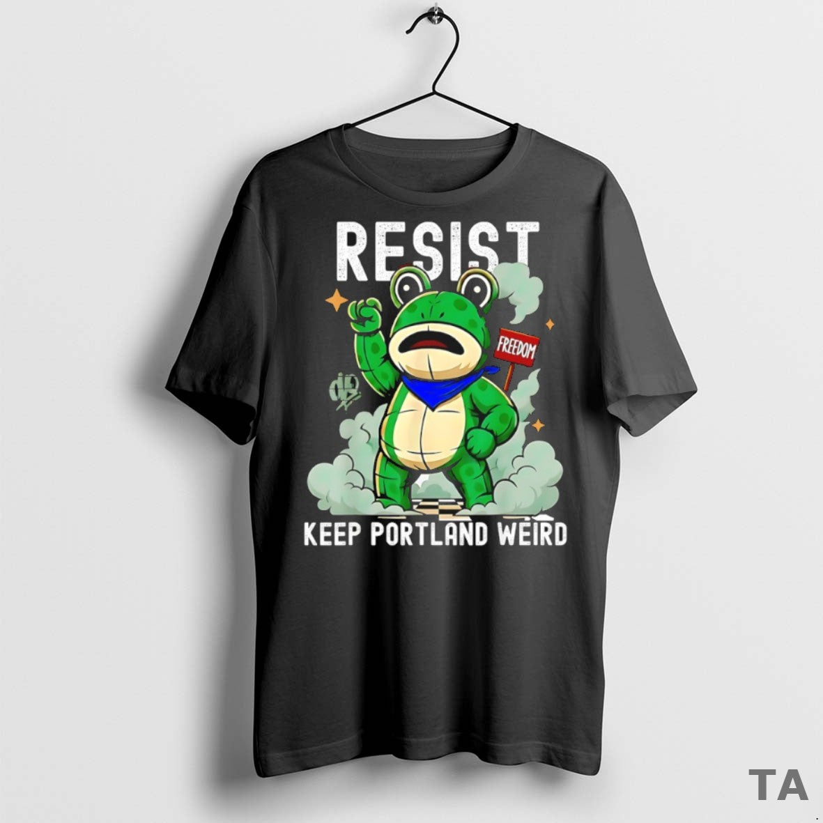 Top Portland Frog Resist Freedom Keep Portland Weird T Shirt Sweater