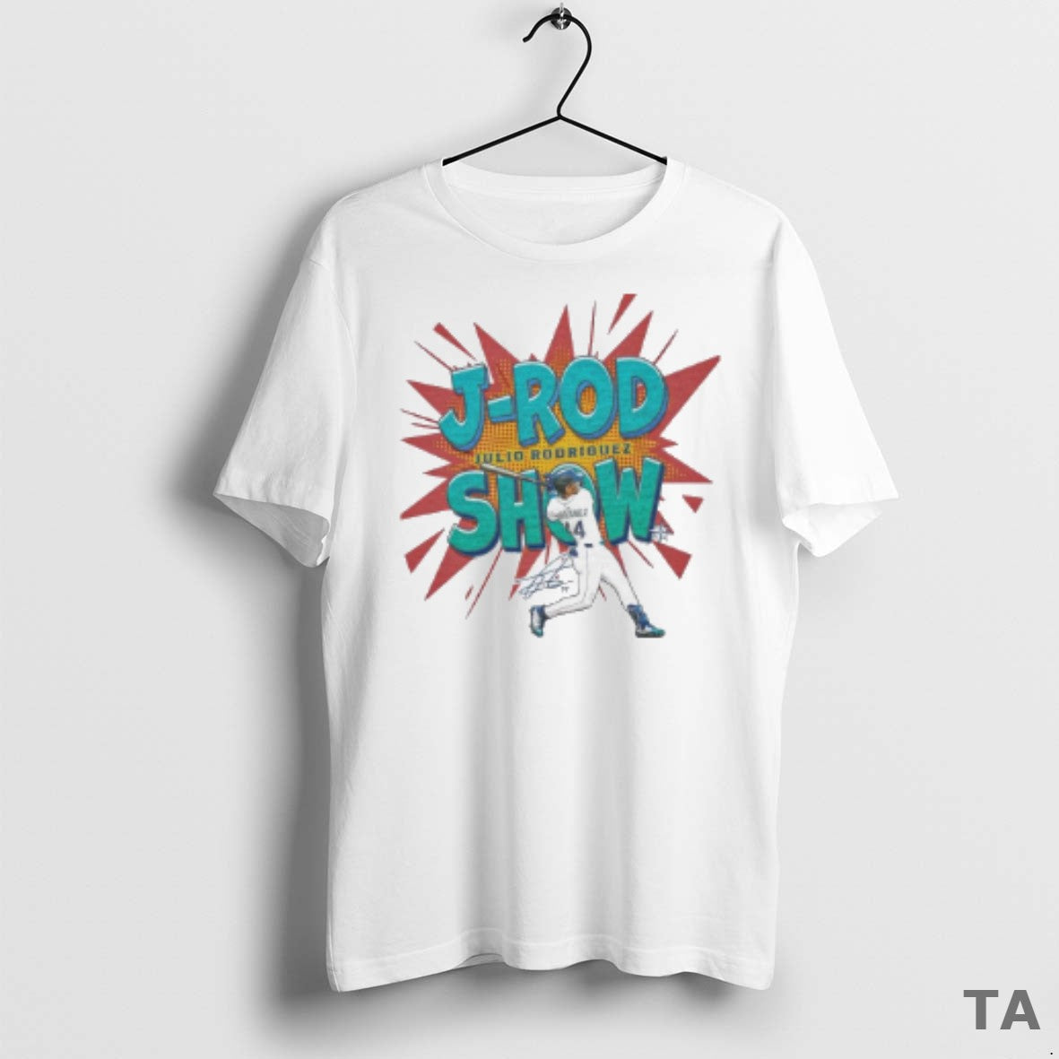 Top Seattle Mariners J Rod Show Julio Rodriguez Signature Painting T Shirt Sweater