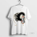 Trending Calgary Flames Mitchell And Ness Plush Doll Crew 2 Sided Graphic Tee Shirt Sweater