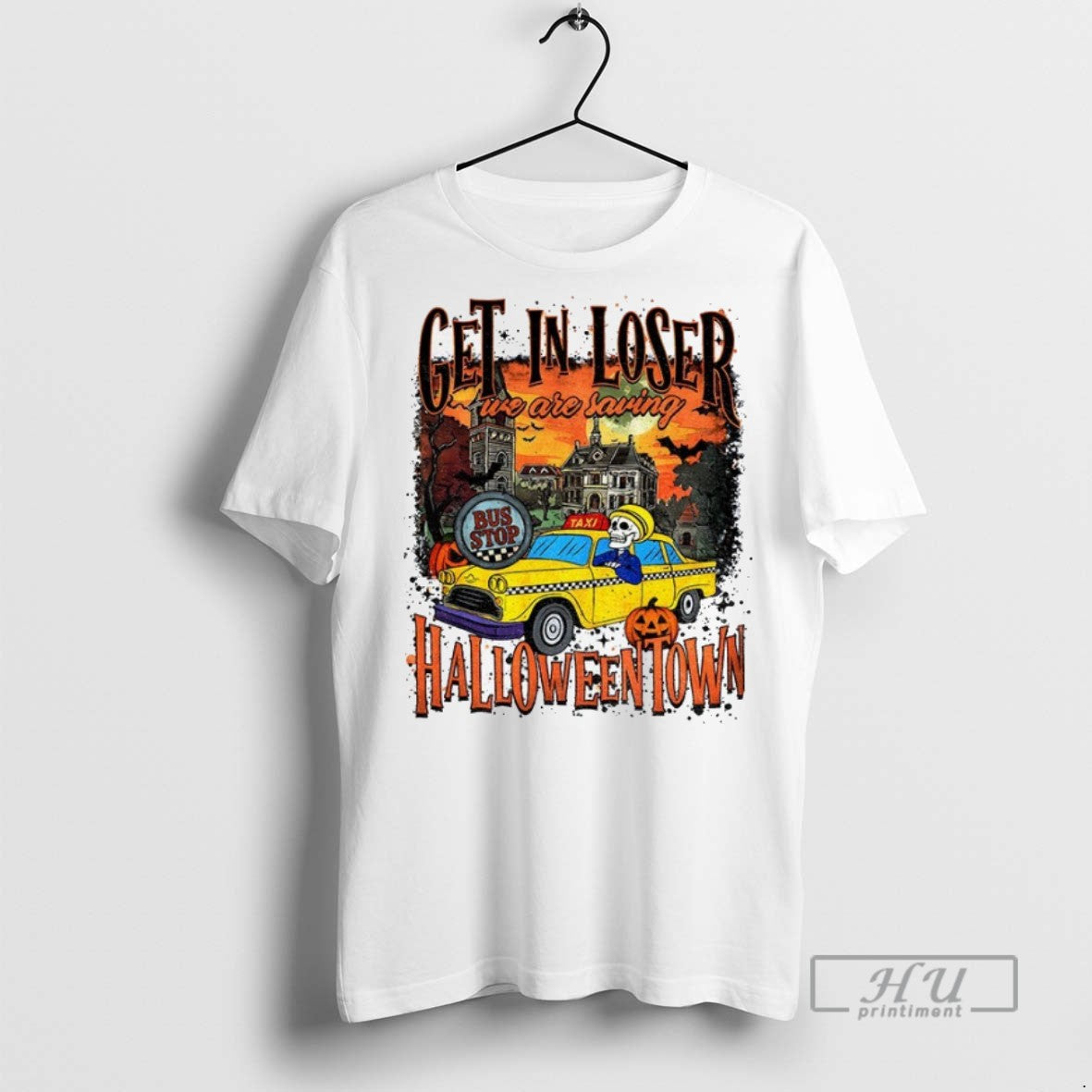 Trending Get In Loser We Are Saving Bus Stop Halloween Graphic Tee Shirts Sweatshirt Hoodies