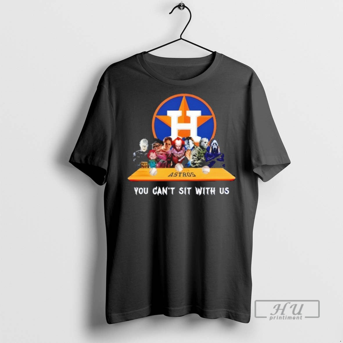 Trending Horror Movie Characters You Cant Sit With Us Houston Astros Halloween Graphic