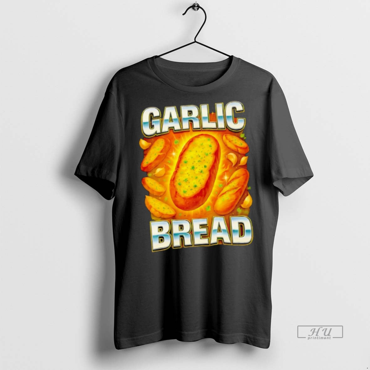 Trending Ironic Garlic Bread Meme Food Parody Graphic Tee Shirt Sweater