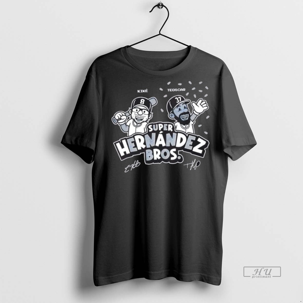 Trending Kike X Teoscar Los Angeles Dodgers Super Hernandez Bros Graphic Tee Shirt Sweater