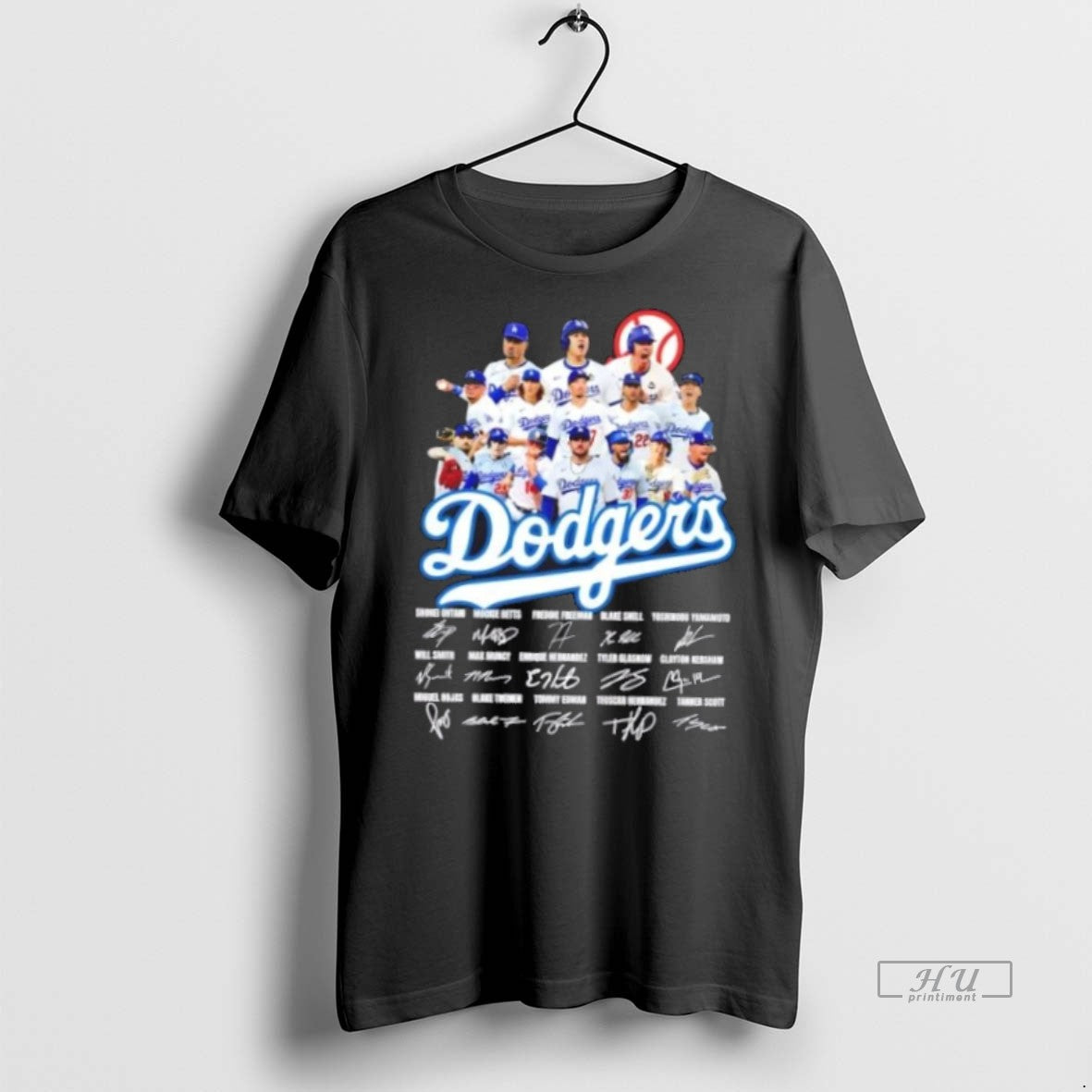 Trending Los Angeles Dodgers Shohei Ohtani And All Players Signatures Graphic Tee Shirt Sweater