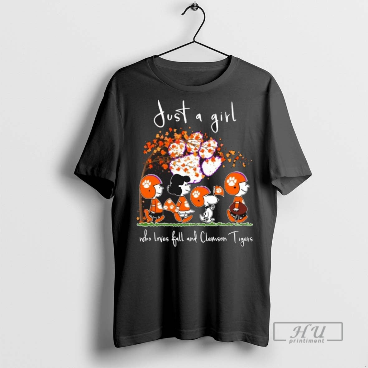 Trending Officials 2025 Just A Girl Who Loves Fall And Love Peanuts Characters Clemson Tigers