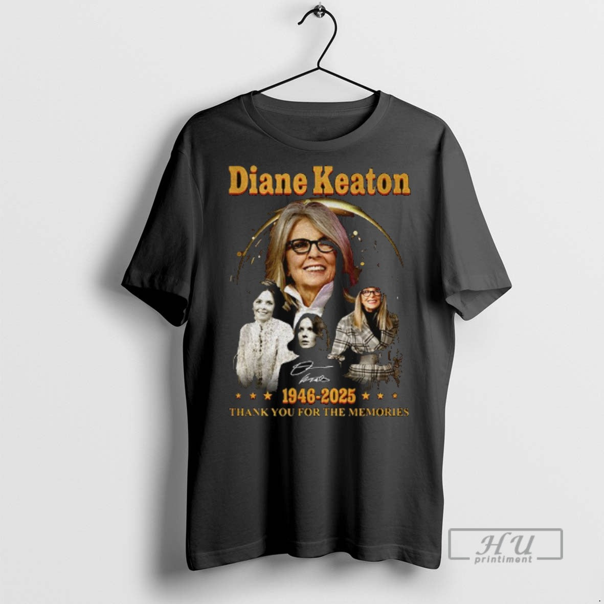 Trending Officials Diane Keaton Graphic Thank You For The Memories 1946 2025 Signature
