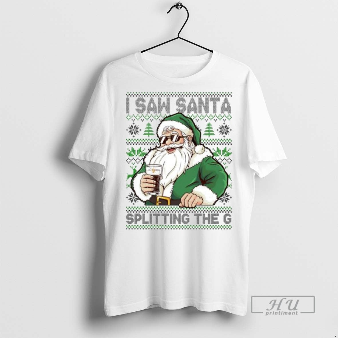 Trending Officials I Saw Santa Splitting The G Guinness Christmas Ornaments T Shirt Sweatshirt Hoodies
