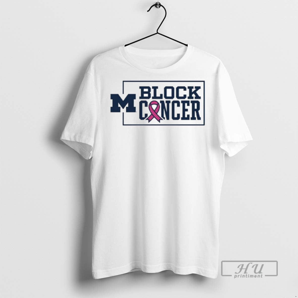 Trending Officials Michigan Wolverines Block Cancer Pink Ribbon T Shirt Sweatshirt Hoodies