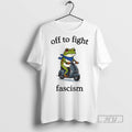Trending Officials Off To Fight Fascism Protest Portland Frog Scooter Abolish Ice T Shirt