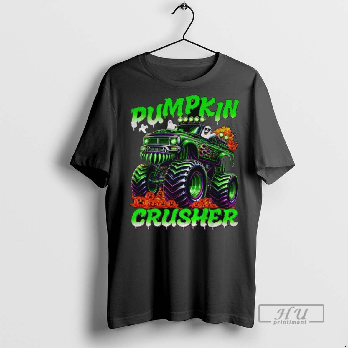 Trending Officials Pumpkin Crusher Monster Truck Ghosts Halloween T Shirt Sweatshirt Hoodies
