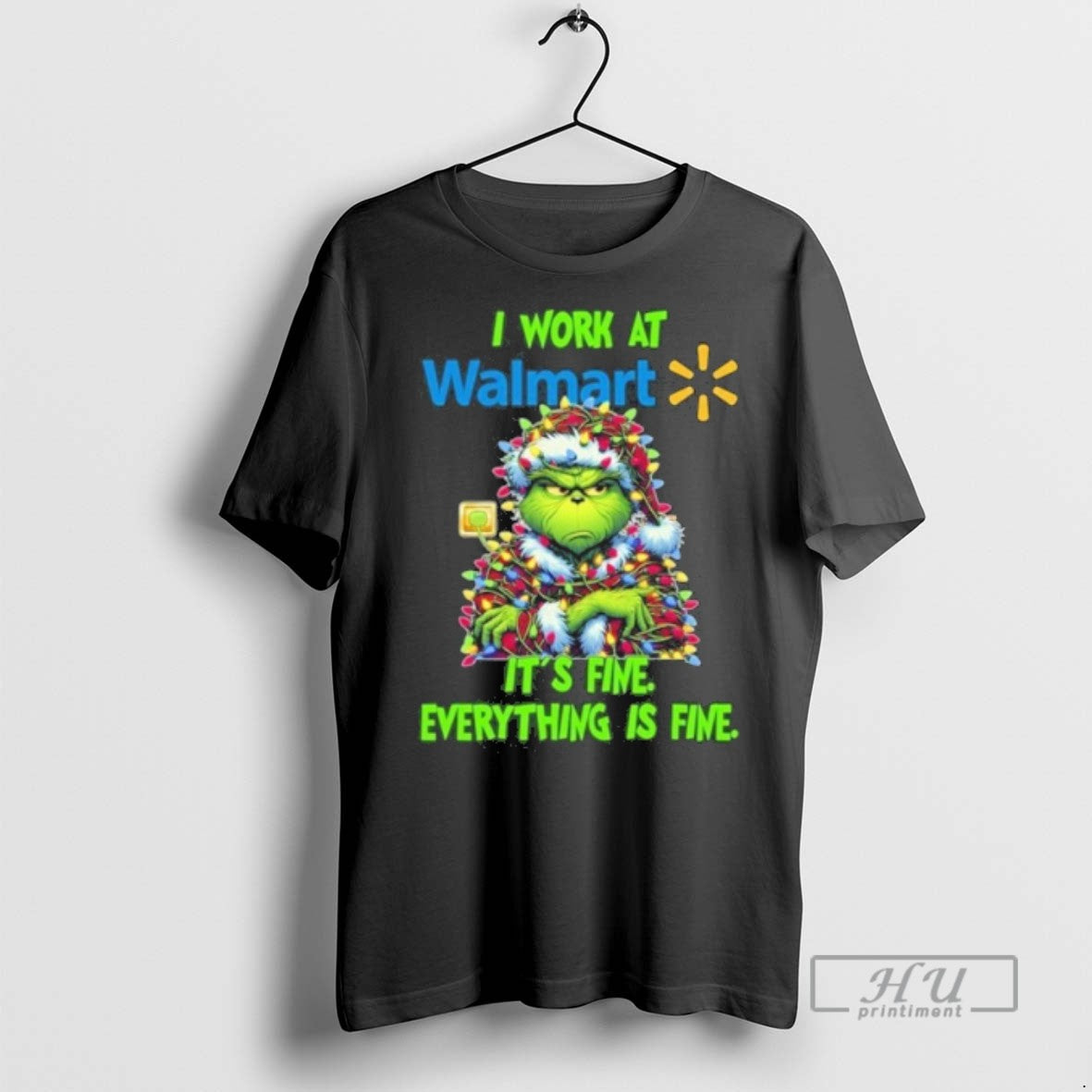 Trending Officials Santa Grinch Light I Work At Walmart Its Fine Everything Is Fine