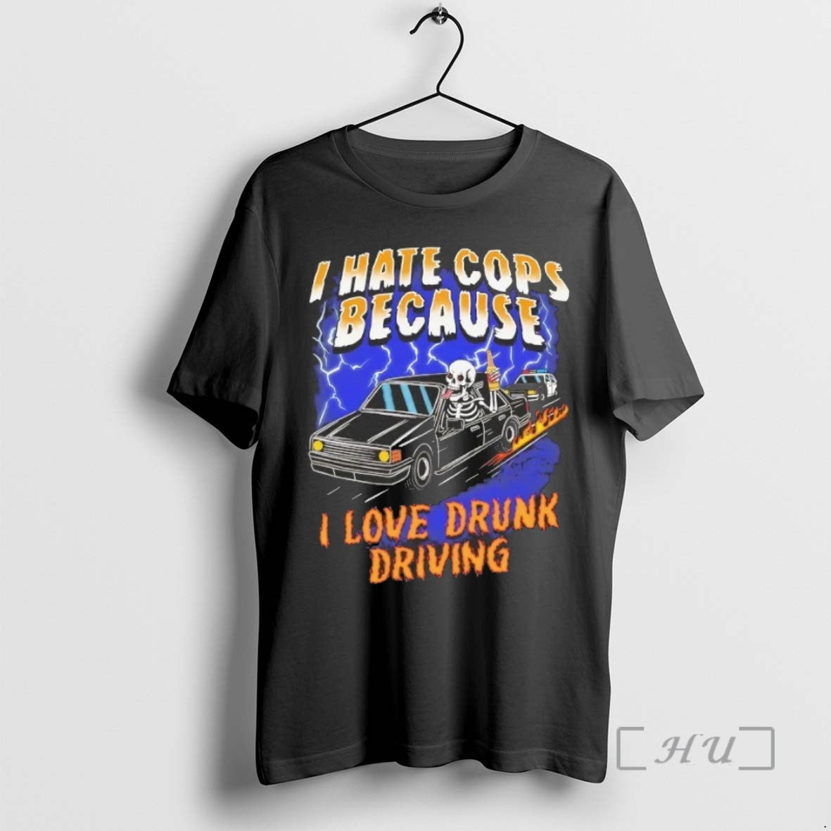Trending Skeleton I Hate Cops Because I Love Drunk Driving Tee Shirt Sweater