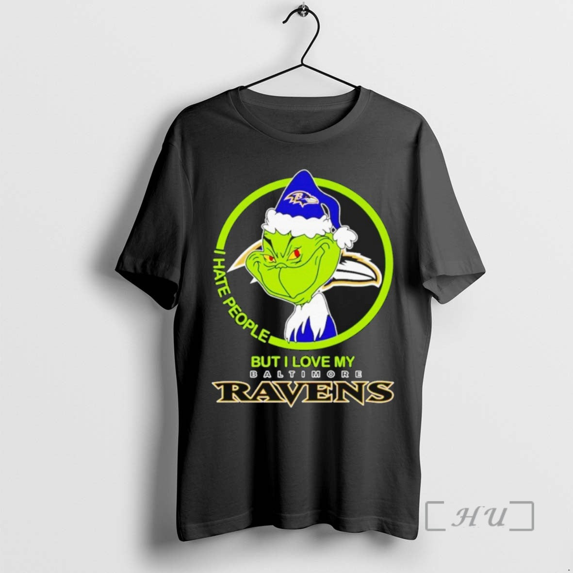 Trending The Grinch I Hate People But I Love My Baltimore Ravens T Shirts Sweater