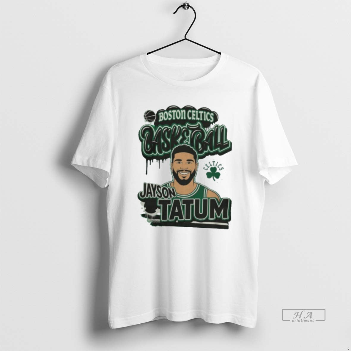 Trendy Boston Celtics Jayson Tatum Basketball Cartoon Graphic