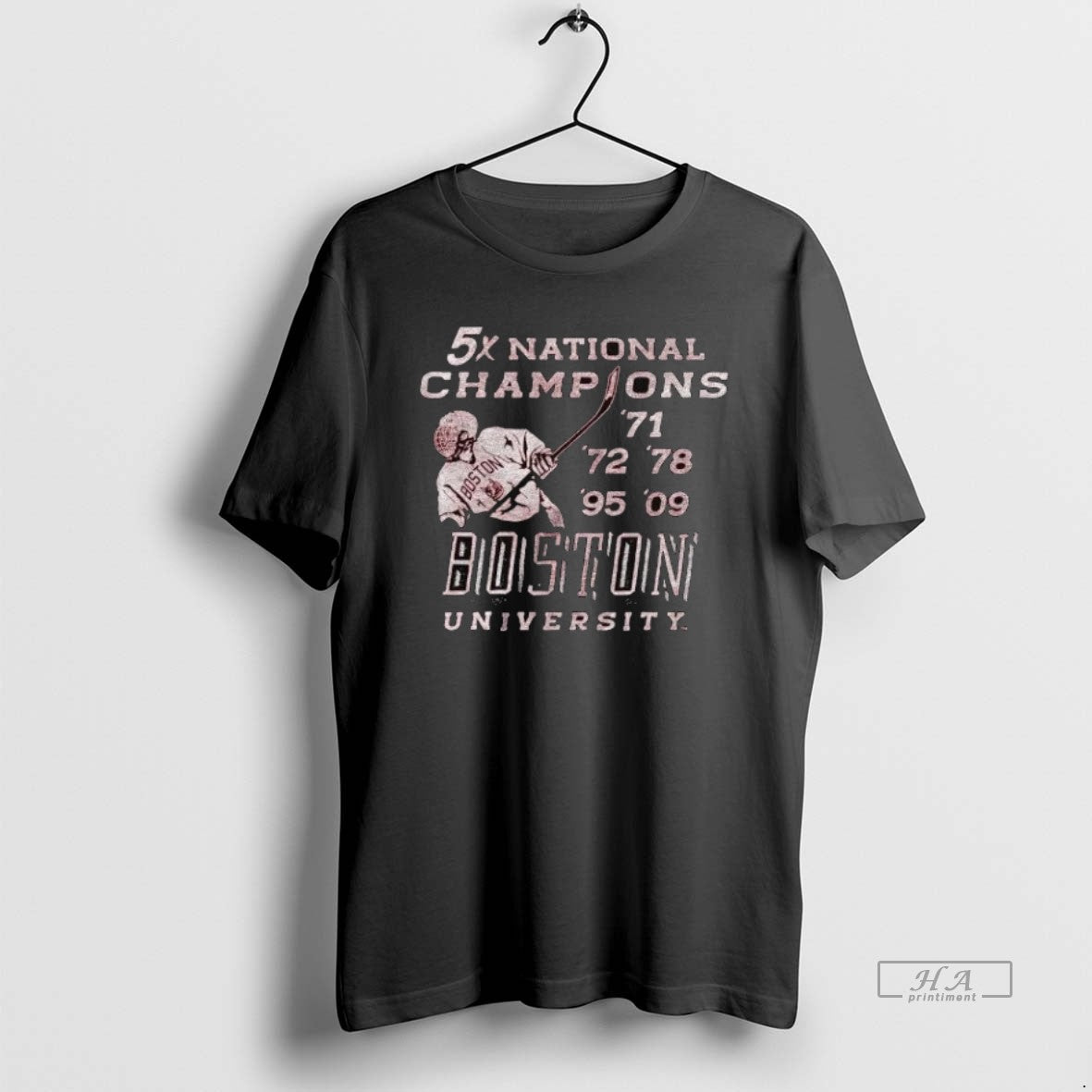 Trendy Boston University Hockey 5x National Champions Shirts