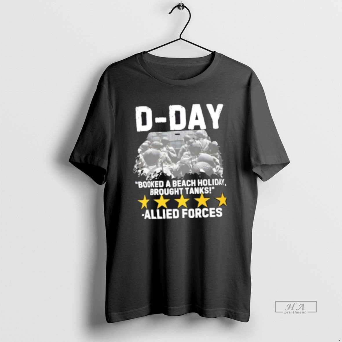 Trendy D Day 5 Star Review Booked A Beach Holiday Brought Tanks Allied Forces Tee