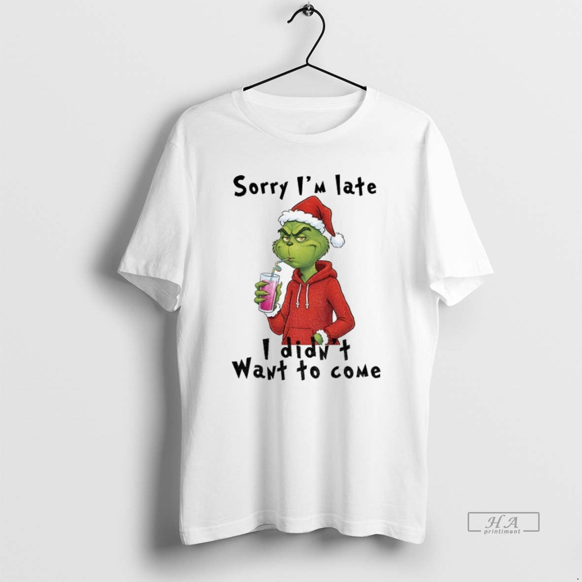 Trendy Grinch Santa Hat Sorry Im Late I Didnt Want To Some
