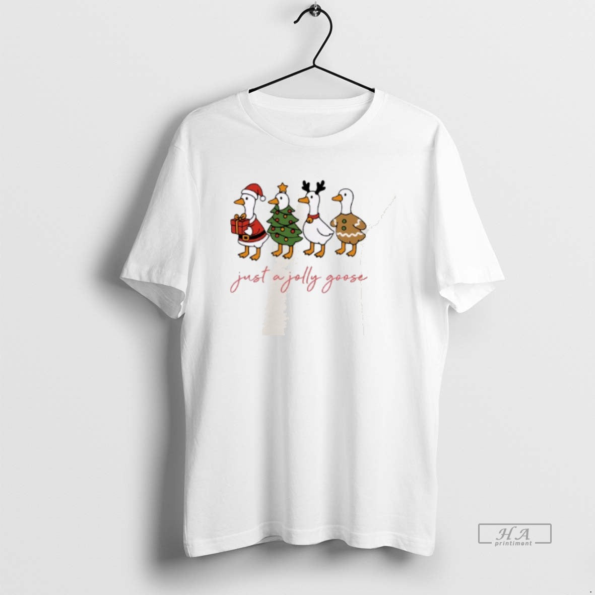 Trendy Just A Jolly Goose Funny Christmast