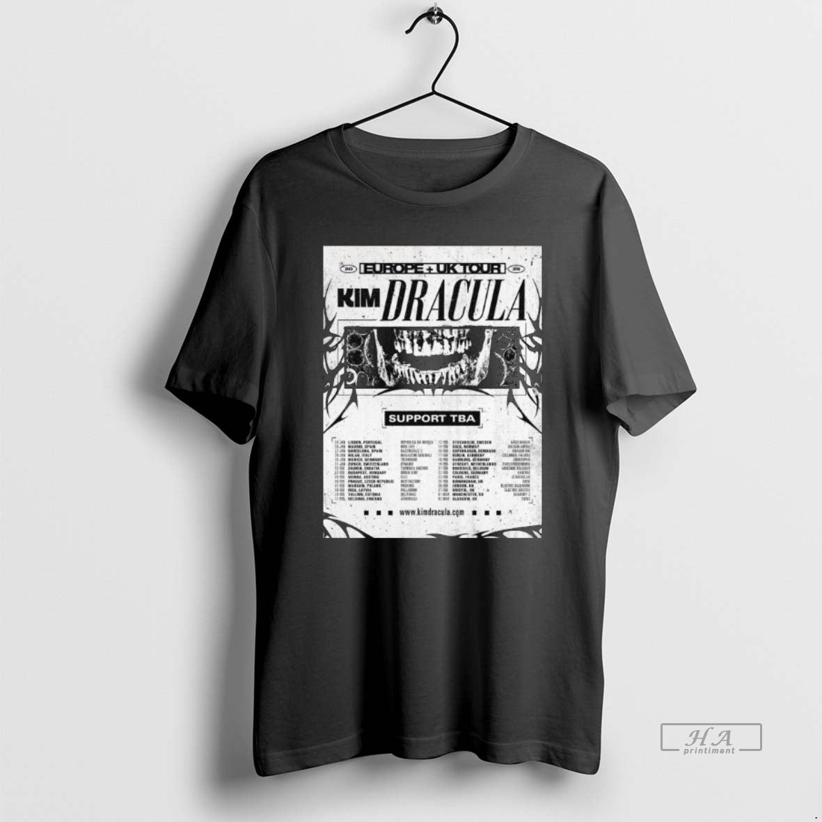 Trendy Kim Dracula Europe Uk Tour 2026 Long Sleve