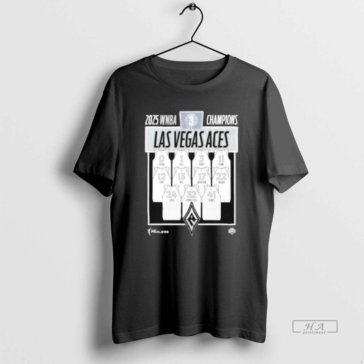 Trendy Las Vegas Aces 2025 Wnba Finals Champions Jersey Roster