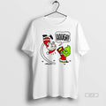 Trendy Santa Claus And The Grinch X Peanuts Not Your Gift Hough Christmas White Tee