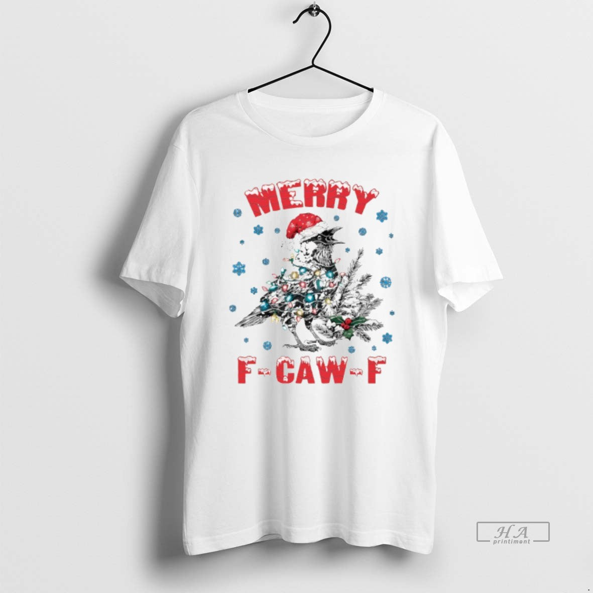 Trendy Santa Crow Merry F Caw F