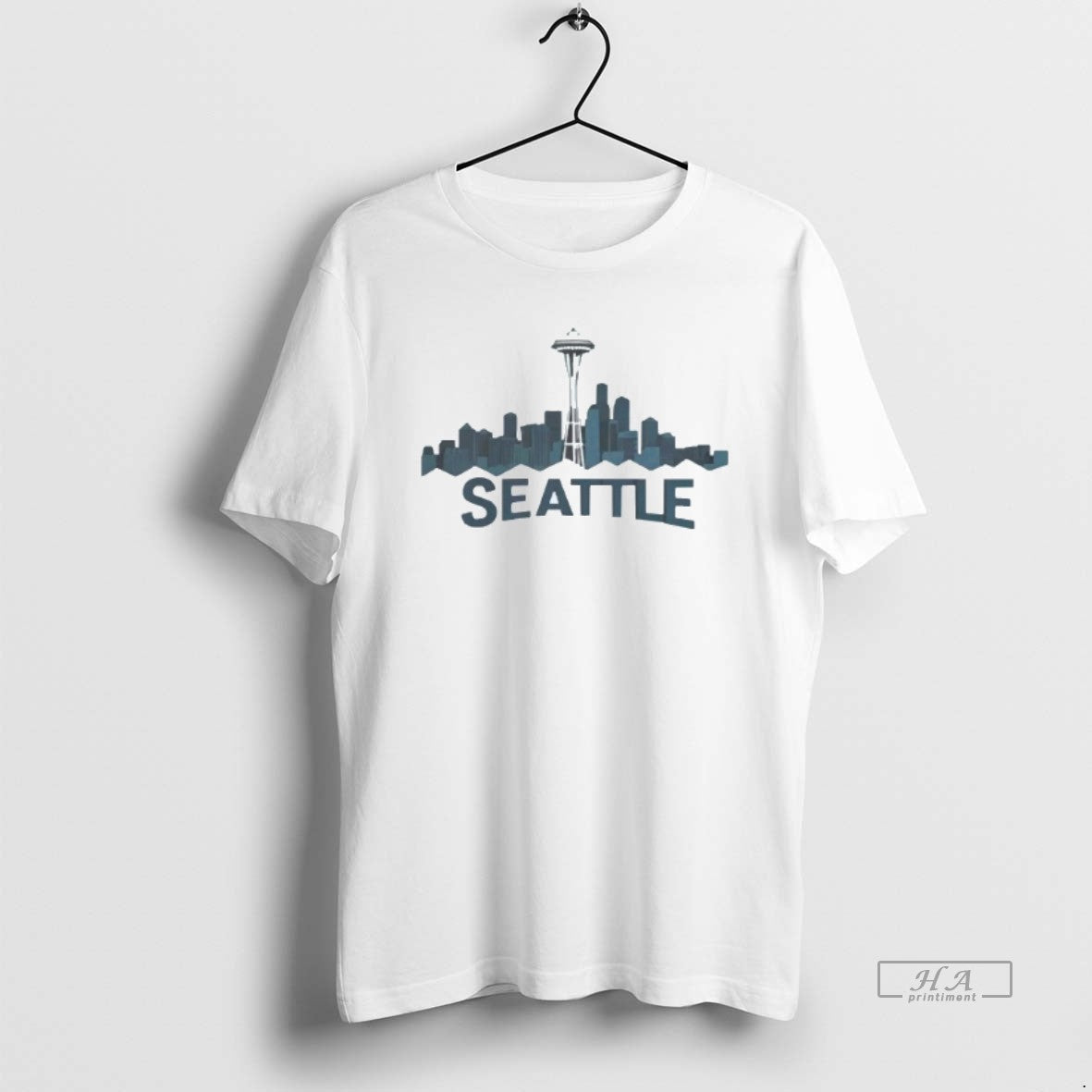 Trendy Seattle Mariners City Skyline Mens White Tee
