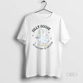 Trendy Silly Goose But Serious About The Constitution Usa Mens White Tee
