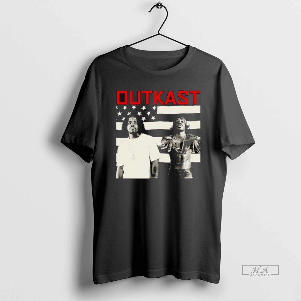 Trendy Stankonia Style Hip Hop Outkast American Flag Retro