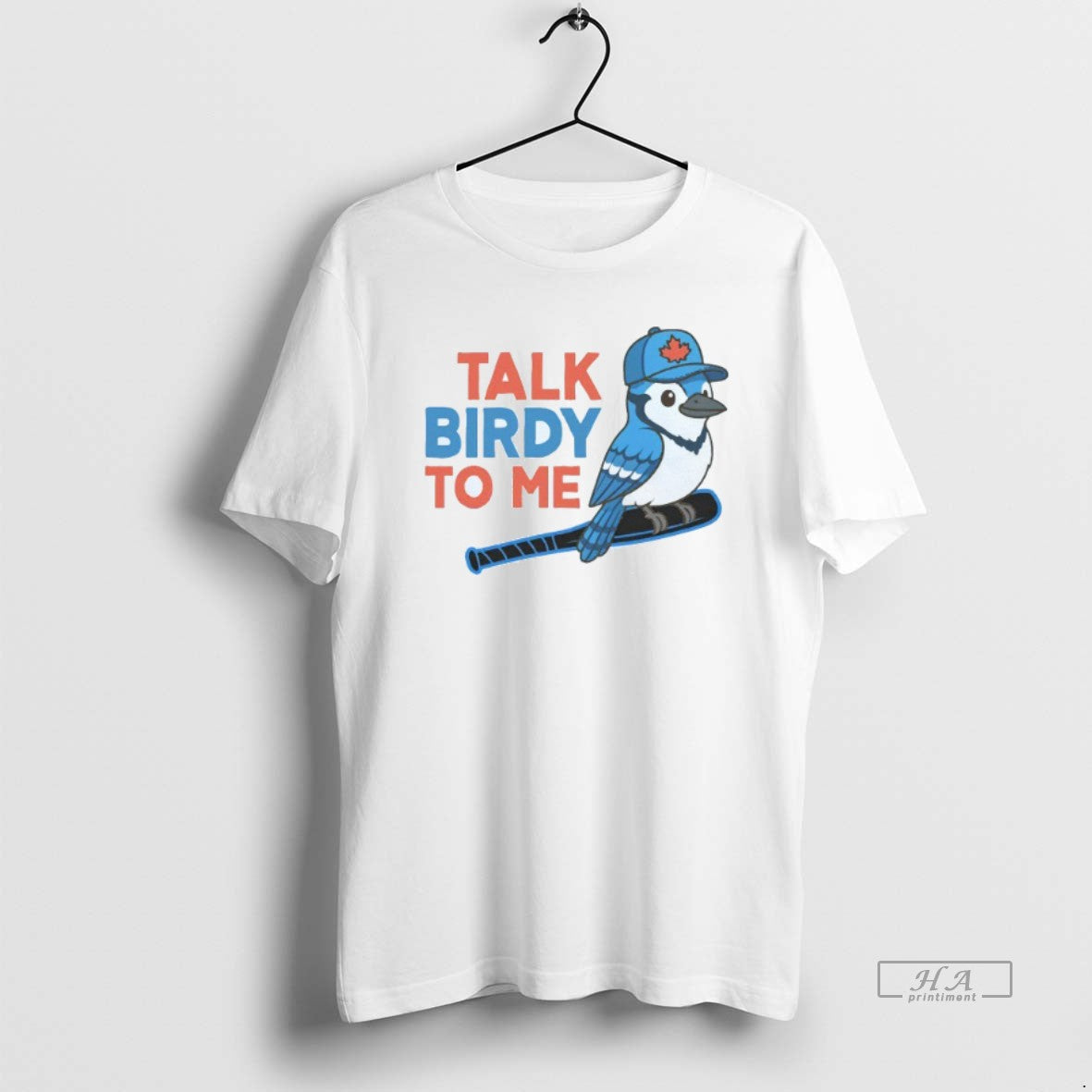 Trendy Talk Birdy To Me Toronto Blue Jays Baseball Mens White Tee