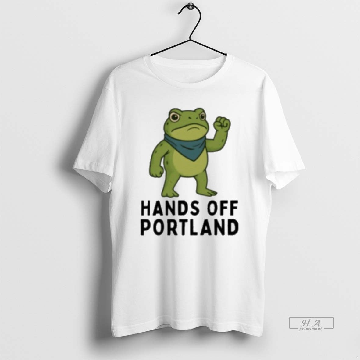 Trendy Hands Off Portland Frog