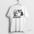 Viral 6 7 Meme Funny Skeleton Hands Halloween Tee Shirt Sweater