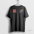 Viral Kansas Jayhawk Rock Chalk Logo Double Sided Tee Shirt Sweater