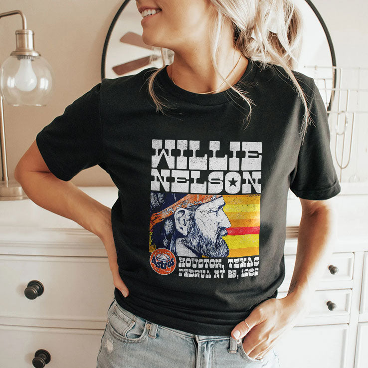 Willie Nelson Astrodome Houston Texas February 1985 T Shirt