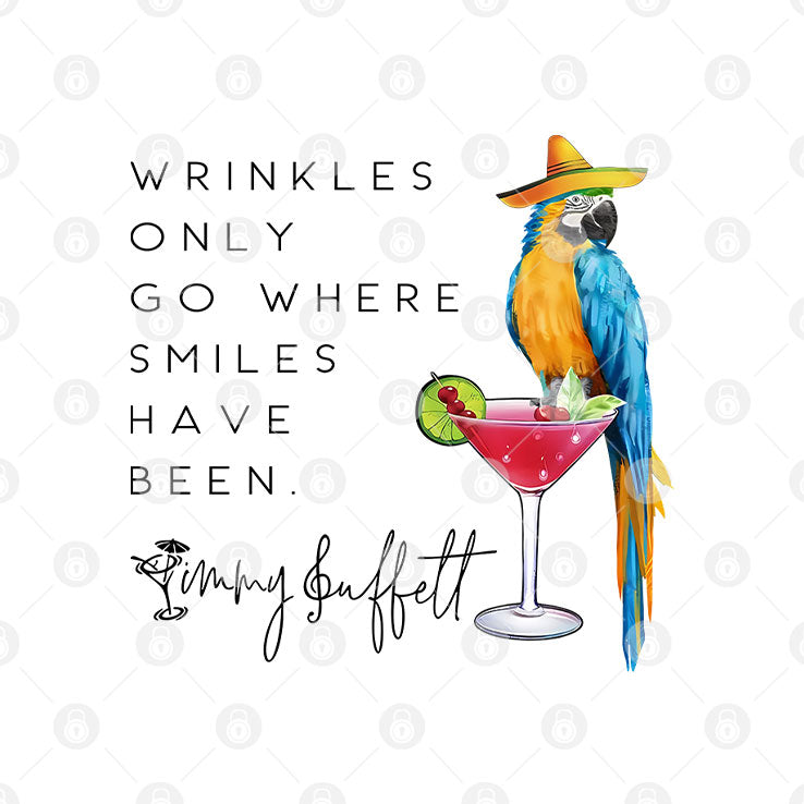 Wrinkles Only Go Where Smiles Have Been Jimmy Buffett Shirt